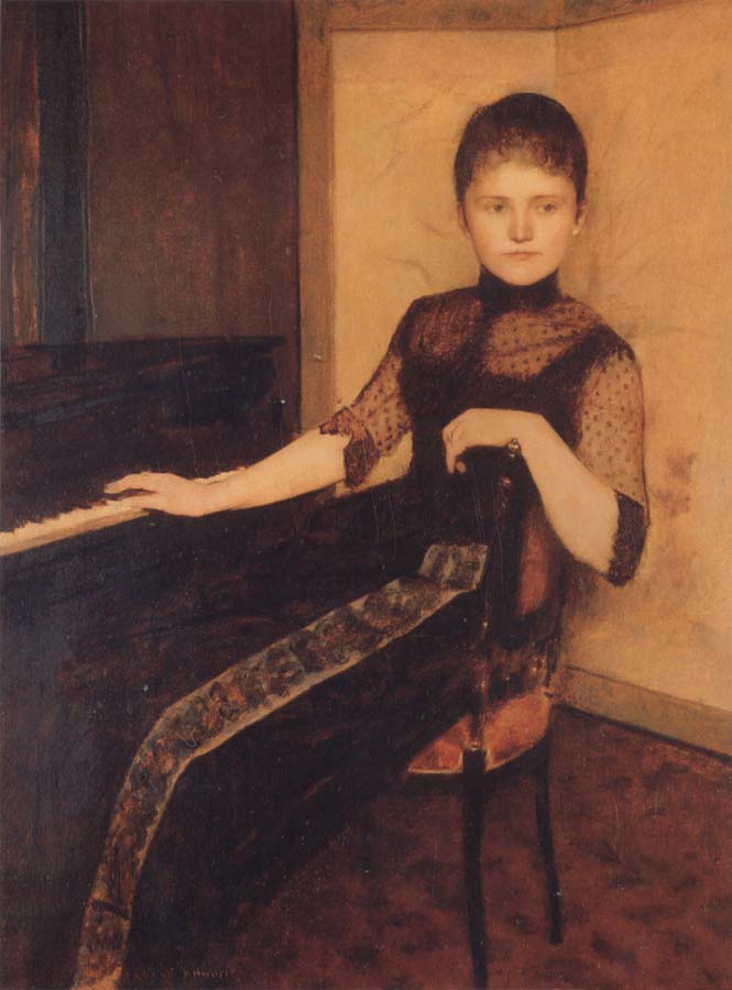 Fernand Khnopff Portrait of Maria van Rijckevorsel-Dommer van Poldersveldt